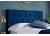 4ft Small Double Loxey Velvet velour Blue fabric bed frame 6